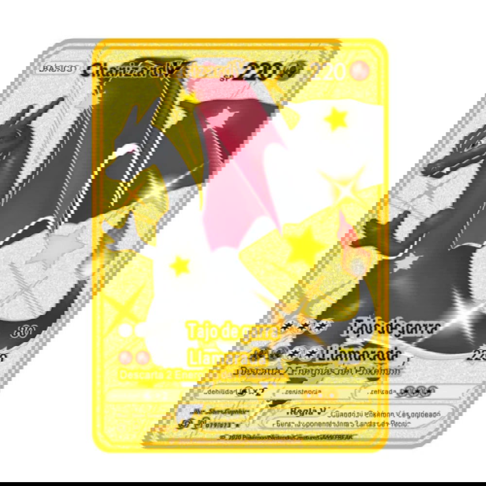 2023 new 10000 Arceus Vmax Gx gold pocket monster card Spanish iron metal Pokmo Letters children's gift game collection card - Slobuy
