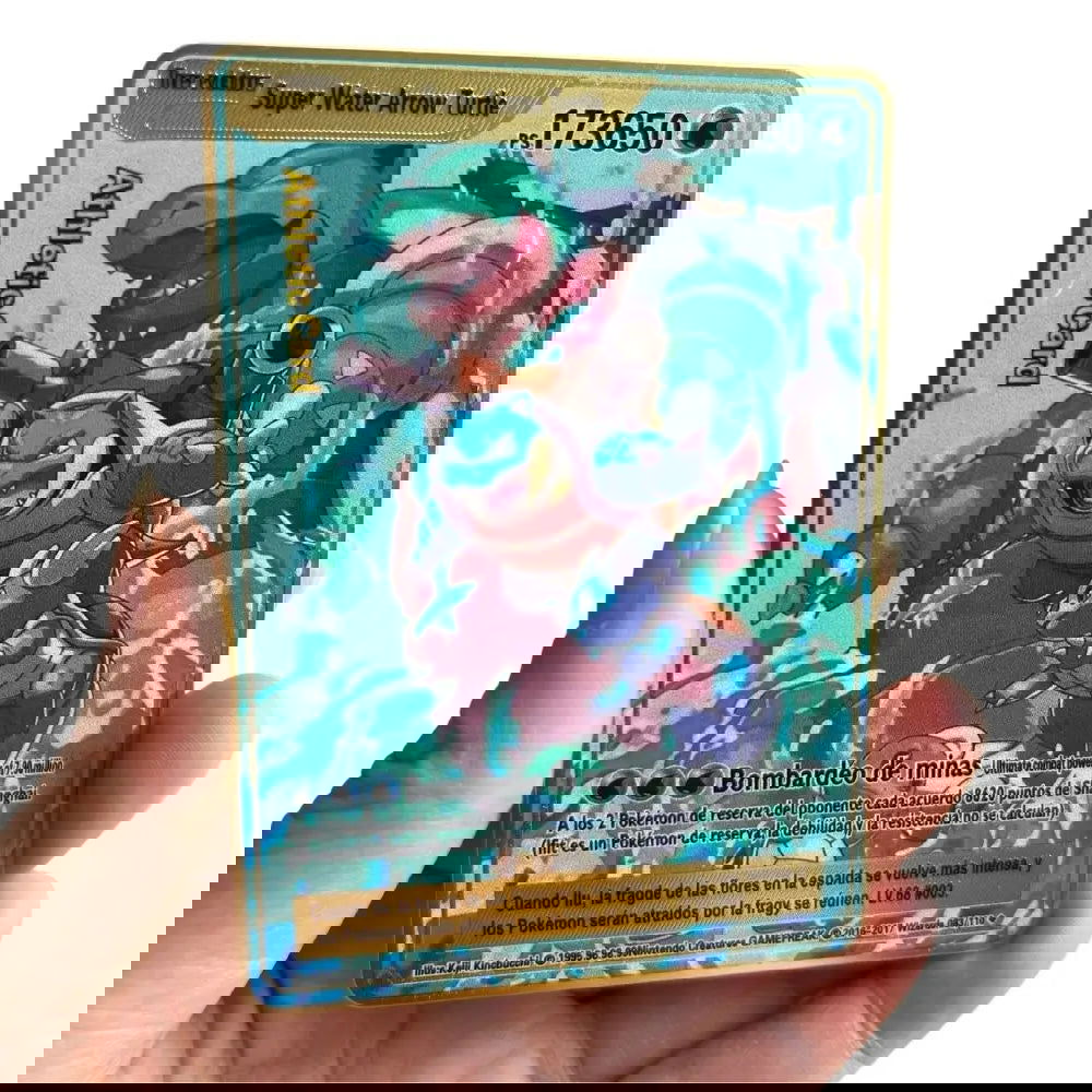 2023 new 10000 Arceus Vmax Gx gold pocket monster card Spanish iron metal Pokmo Letters children's gift game collection card - Slobuy
