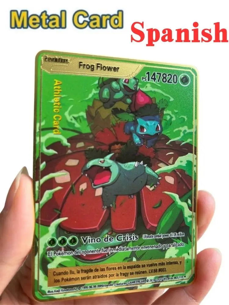 2023 new 10000 Arceus Vmax Gx gold pocket monster card Spanish iron metal Pokmo Letters children's gift game collection card - Slobuy