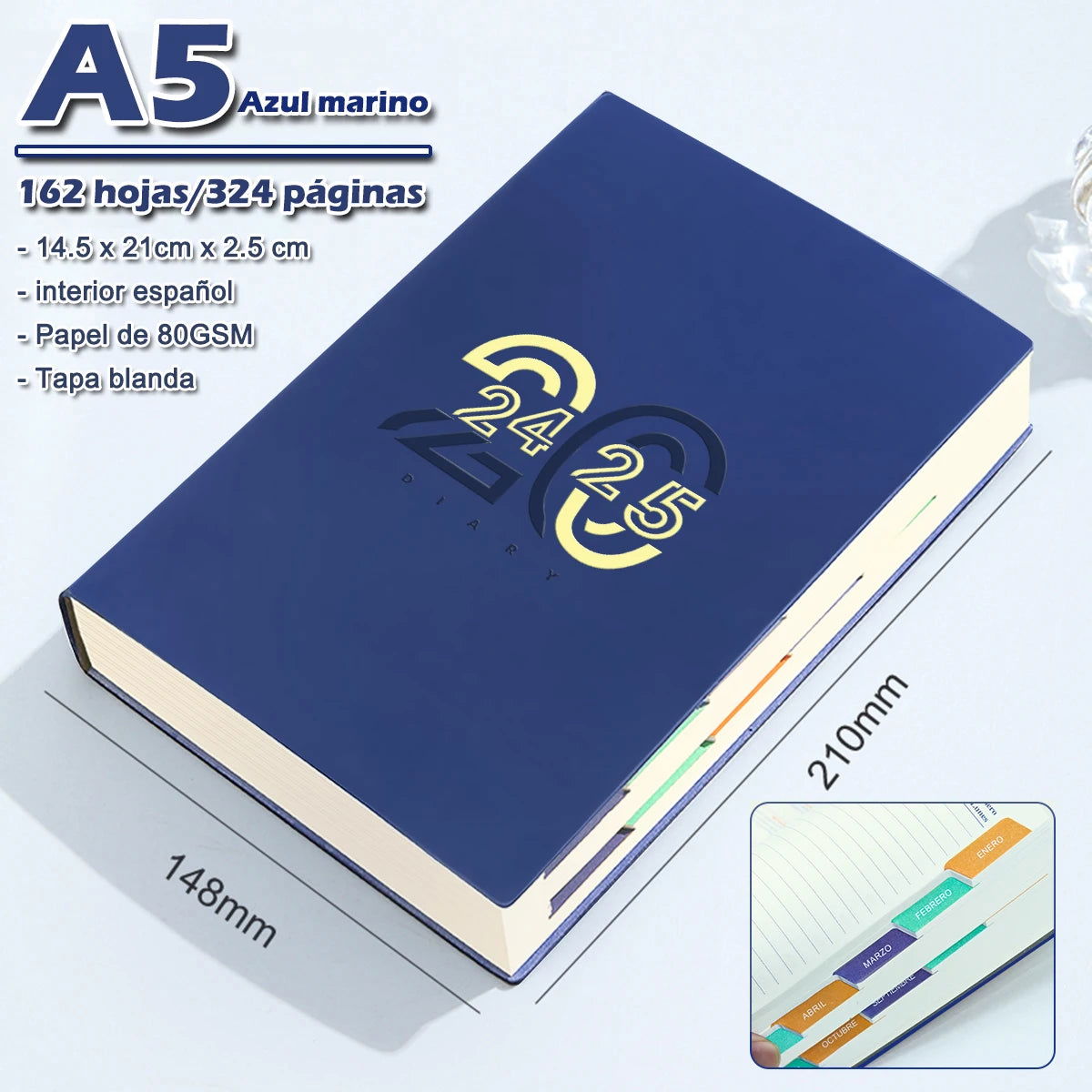 2024-2025 Planner Notebook Monthly Calendar - Jul. 2024 - Jun. 2025 Diary Schedule Soft Leather Paper Office School Stationery - Slobuy