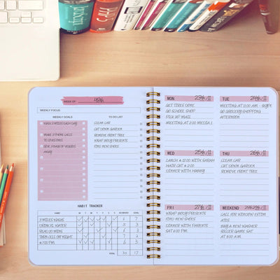 2024 A5 Agenda Planner Notebook Diary Weekly Planner Goal Habit Schedules Journal Notebooks For School Stationery Office - Slobuy