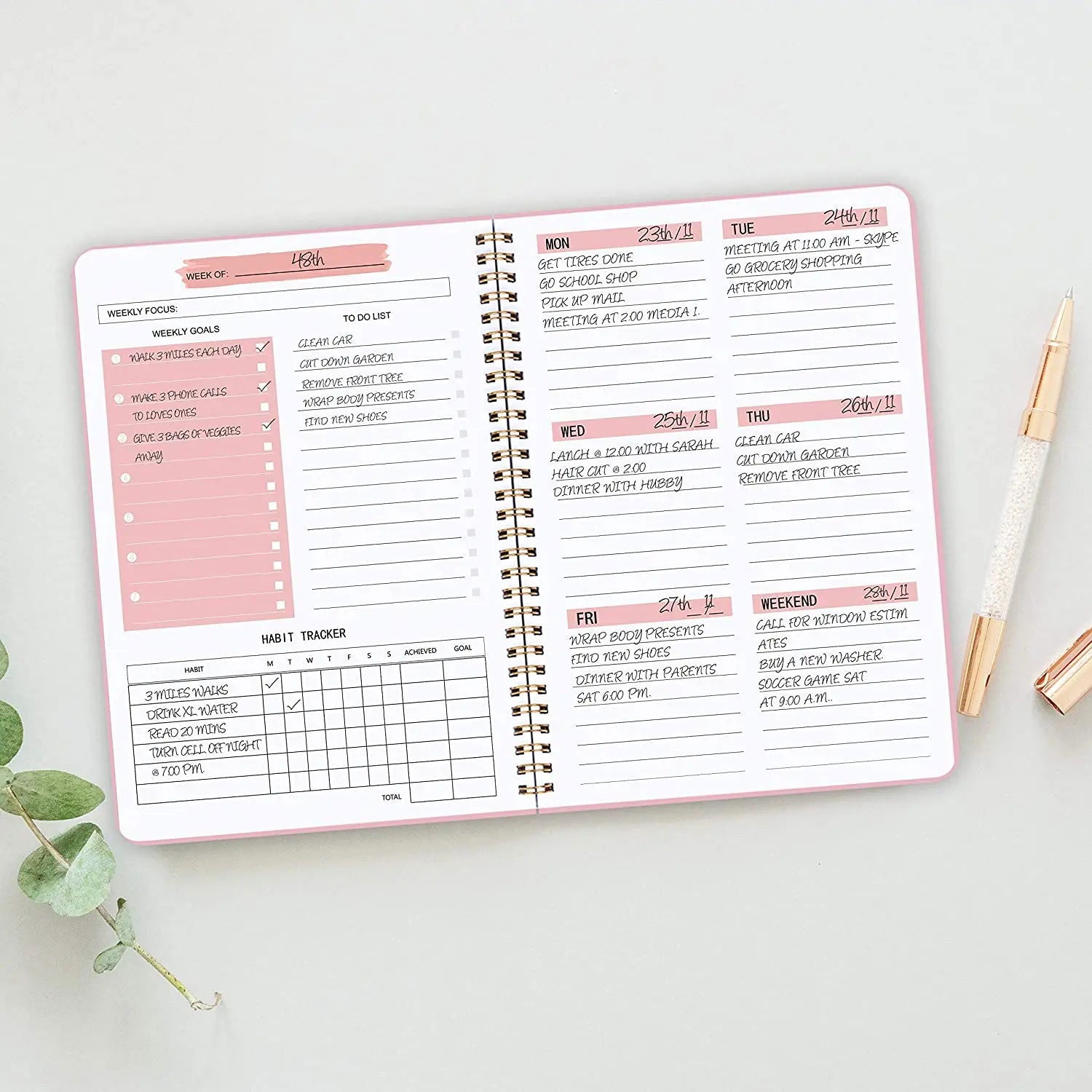 2024 A5 Agenda Planner Notebook Diary Weekly Planner Goal Habit Schedules Journal Notebooks For School Stationery Office - Slobuy