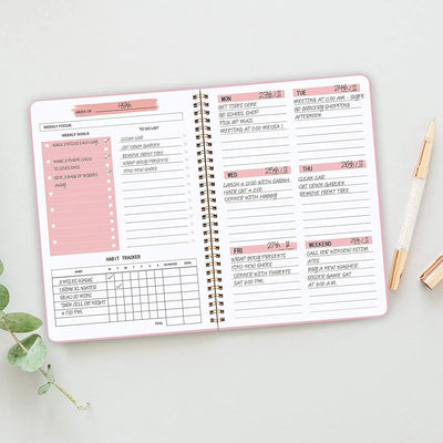 2024 A5 Agenda Planner Notebook Diary Weekly Planner Goal Habit Schedules Journal Notebooks For School Stationery Office - Slobuy