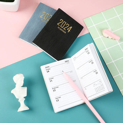 2024 A7 Notebook Weekly Planner Notebooks Diary Caderno To Do List Pocket Note Book Diario Calendar Office Papelaria Notepad - Slobuy