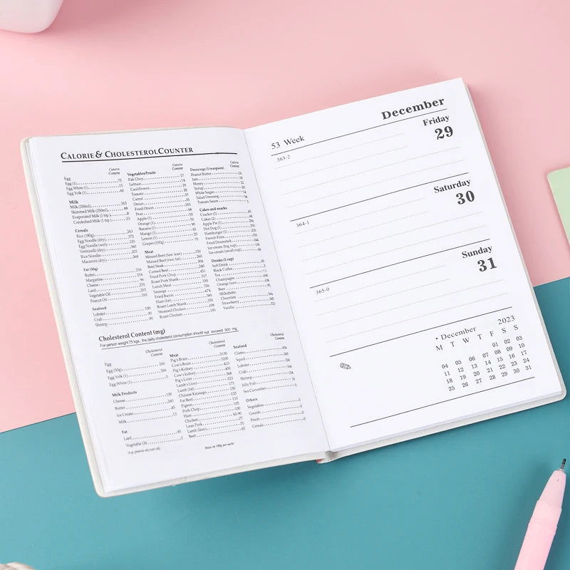 2024 A7 Notebook Weekly Planner Notebooks Diary Caderno To Do List Pocket Note Book Diario Calendar Office Papelaria Notepad - Slobuy