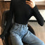 2024 Autumn Winter Thick Sweater Women Knitted Ribbed Pullover Sweater Long Sleeve Turtleneck Slim Jumper Soft Warm Pull Femme - Slobuy