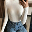 2024 Autumn Winter Thick Sweater Women Knitted Ribbed Pullover Sweater Long Sleeve Turtleneck Slim Jumper Soft Warm Pull Femme - Slobuy