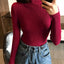 2024 Autumn Winter Thick Sweater Women Knitted Ribbed Pullover Sweater Long Sleeve Turtleneck Slim Jumper Soft Warm Pull Femme - Slobuy