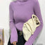 2024 Autumn Winter Thick Sweater Women Knitted Ribbed Pullover Sweater Long Sleeve Turtleneck Slim Jumper Soft Warm Pull Femme - Slobuy