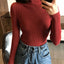 2024 Autumn Winter Thick Sweater Women Knitted Ribbed Pullover Sweater Long Sleeve Turtleneck Slim Jumper Soft Warm Pull Femme - Slobuy