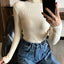2024 Autumn Winter Thick Sweater Women Knitted Ribbed Pullover Sweater Long Sleeve Turtleneck Slim Jumper Soft Warm Pull Femme - Slobuy