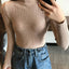 2024 Autumn Winter Thick Sweater Women Knitted Ribbed Pullover Sweater Long Sleeve Turtleneck Slim Jumper Soft Warm Pull Femme - Slobuy