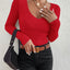 2024 Autumn Winter Women Solid Rib Knit V Neck Stripe Pull Sweater Femme Y2k Long Sleeve Pullover Jersey Tops Fashion Clothes - Slobuy