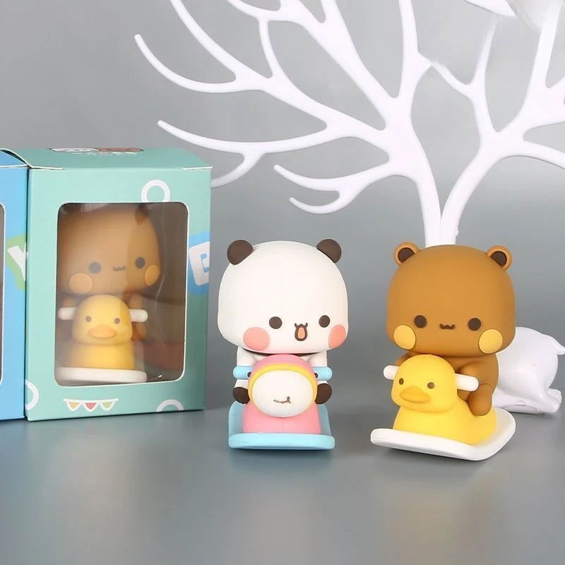 2024 Bubu Dudu Panda Bear Figure Toys Collectible Cute Action Kawaii Bear Toy Doll Ornament Home Deroc Birthday Christmas Gift - Slobuy