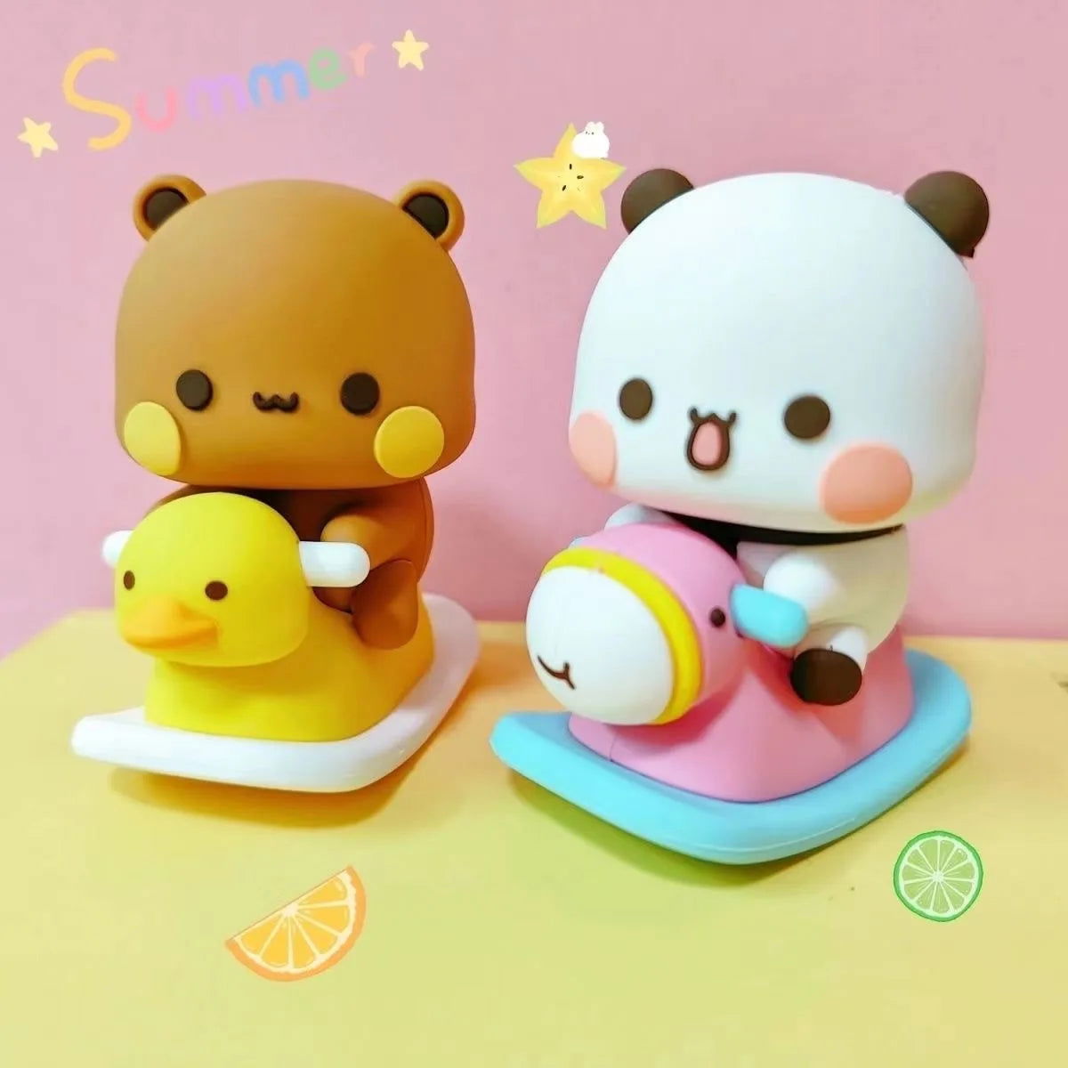 2024 Bubu Dudu Panda Bear Figure Toys Collectible Cute Action Kawaii Bear Toy Doll Ornament Home Deroc Birthday Christmas Gift - Slobuy