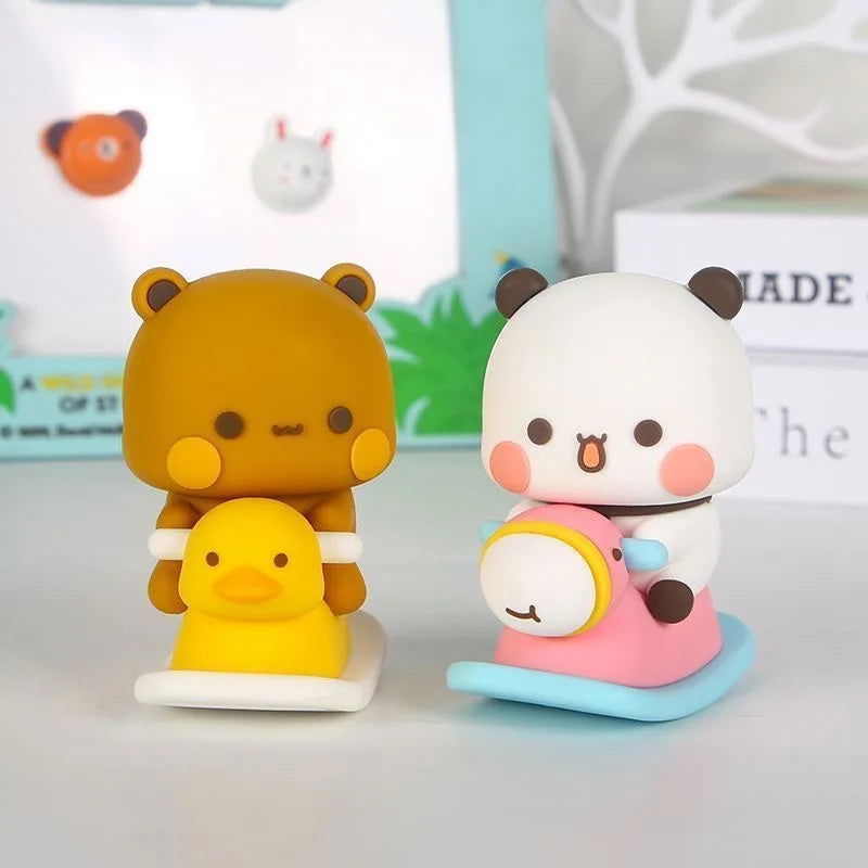 2024 Bubu Dudu Panda Bear Figure Toys Collectible Cute Action Kawaii Bear Toy Doll Ornament Home Deroc Birthday Christmas Gift - Slobuy