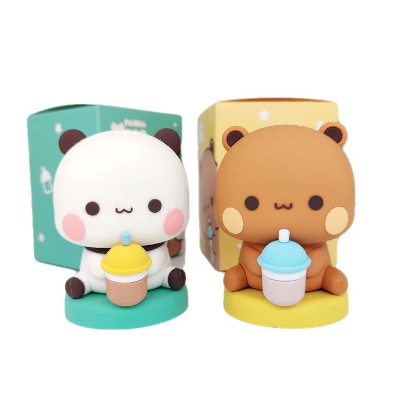 2024 Bubu Dudu Panda Bear Figure Toys Collectible Cute Action Kawaii Bear Toy Doll Ornament Home Deroc Birthday Christmas Gift - Slobuy