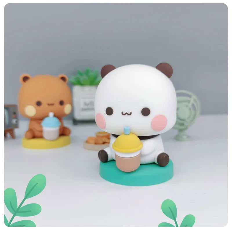 2024 Bubu Dudu Panda Bear Figure Toys Collectible Cute Action Kawaii Bear Toy Doll Ornament Home Deroc Birthday Christmas Gift - Slobuy
