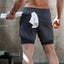 2024 Camo Running Shorts Men 2 In 1 Double-deck Quick Dry GYM Sport Shorts Fitness Jogging Workout Shorts Men Sports Short Pants - Slobuy