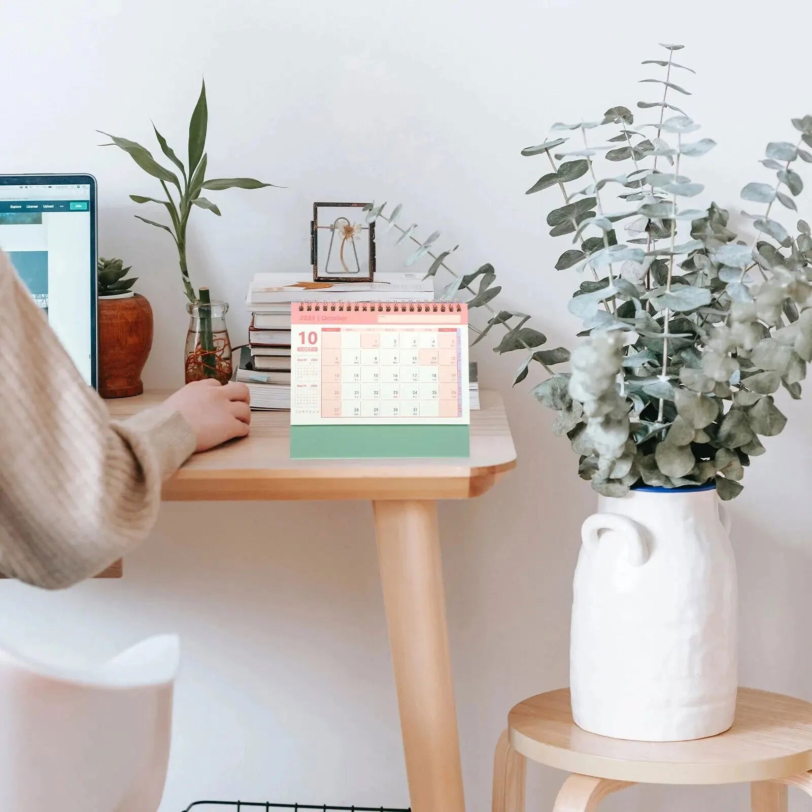 2024 Desk Calendar Decorative Office Standing Paper Home Accessories Delicate Mini Student Decore - Slobuy