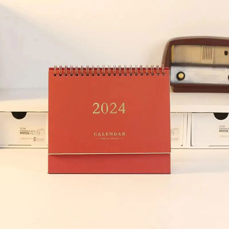 2024 Desk Calendar Decorative Office Standing Paper Home Accessories Delicate Mini Student Decore - Slobuy