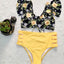 2024 Luxury Floral Ruffle High Waist Two Pieces Bikini Sets Beachwear Swimwear Biquinis - Slobuy