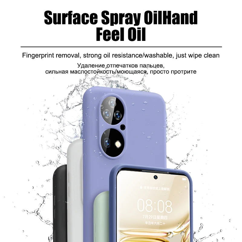 2024 NEW LIquid Silicone Case For Huawei P50 P40 P30 P20 Pro Lite Shockproof Cover Mate 30 20 Pro Lite Phone Cases Accessories - Slobuy