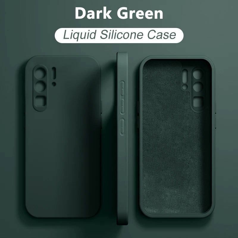 2024 NEW LIquid Silicone Case For Huawei P50 P40 P30 P20 Pro Lite Shockproof Cover Mate 30 20 Pro Lite Phone Cases Accessories - Slobuy