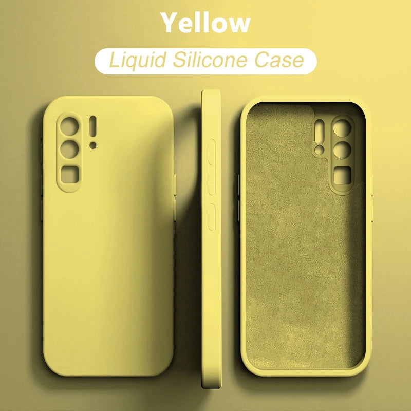 2024 NEW LIquid Silicone Case For Huawei P50 P40 P30 P20 Pro Lite Shockproof Cover Mate 30 20 Pro Lite Phone Cases Accessories - Slobuy
