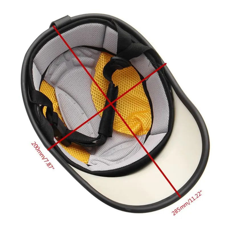 2024 New Baseball Cap Style Motorcycle Half Helmet Safety Hard Hat Half Face Helmet Vintage Summer Cap Safety Hard Hat - Slobuy