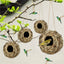 2024 New Birds Nest Bird Cage Grass Egg Cage Bird House Outdoor Decorative Weaved Hanging Parrot Nest Houses Pet Bedroom - Slobuy