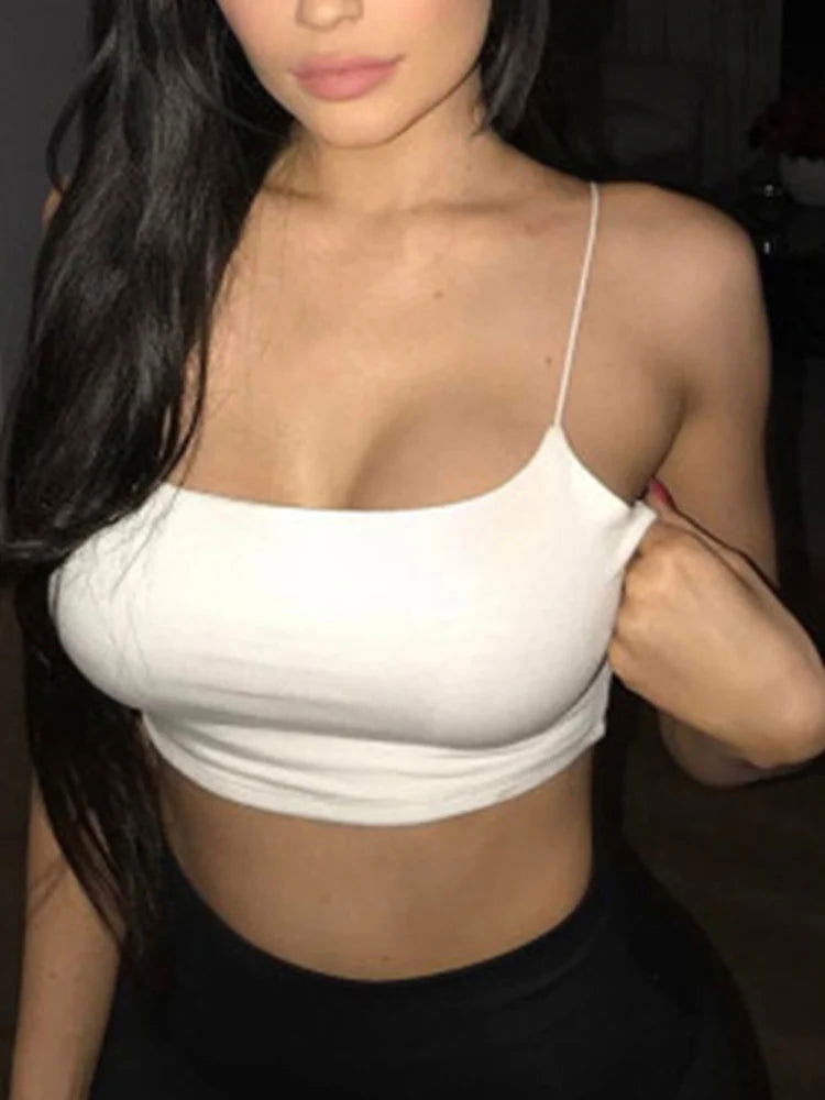 2024 New Fashion Women Sexy Crop Tops Solid Summer Camis Women Casual Tank Tops Vest Sleeveless Crop Tops blusas - Slobuy