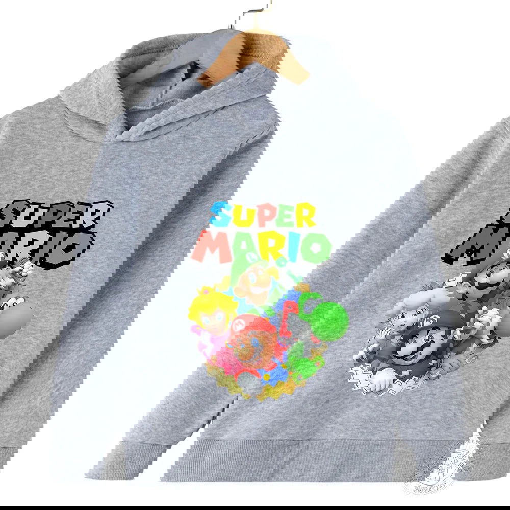 2024 New Game Marios Hoodie Children's Sweatshirt Marios Pullover Fashion Boys and Girls Clothing - Slobuy