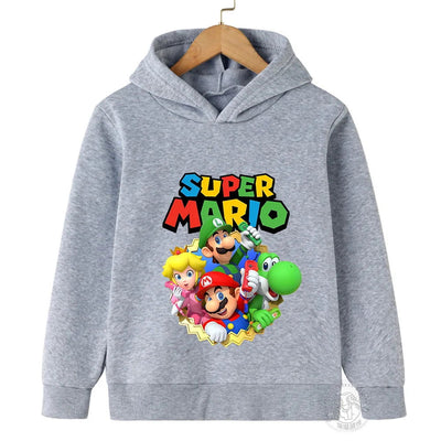 2024 New Game Marios Hoodie Children's Sweatshirt Marios Pullover Fashion Boys and Girls Clothing - Slobuy