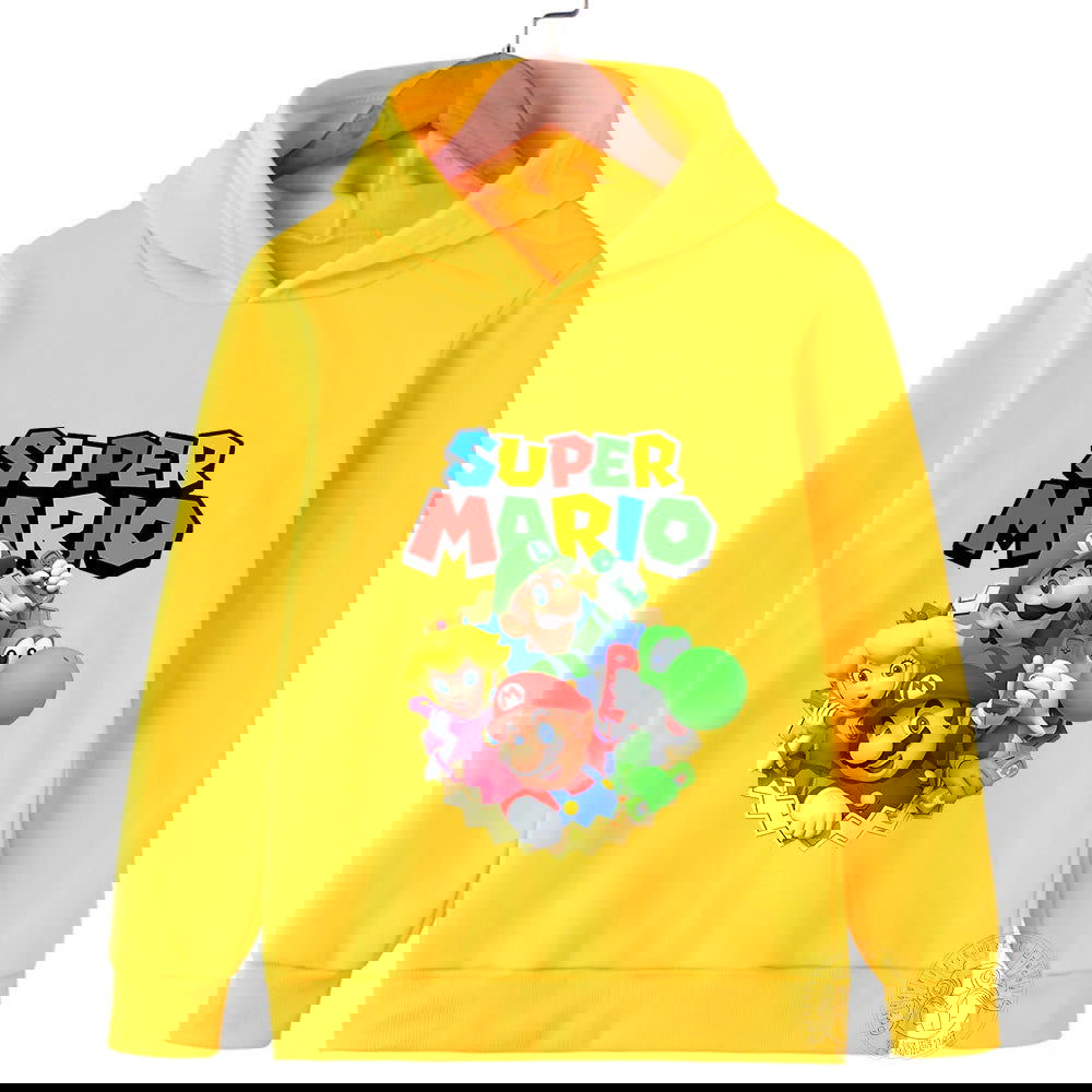 2024 New Game Marios Hoodie Children's Sweatshirt Marios Pullover Fashion Boys and Girls Clothing - Slobuy