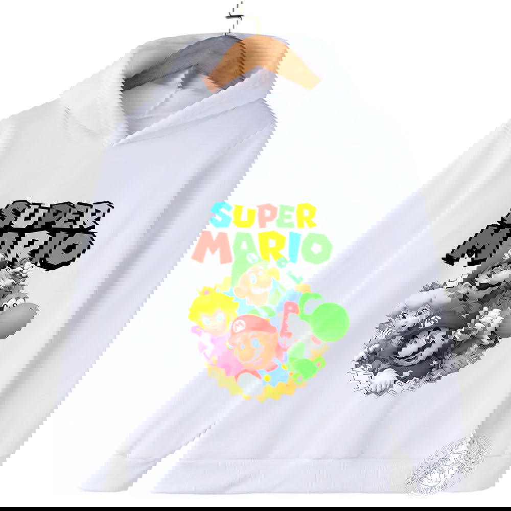 2024 New Game Marios Hoodie Children's Sweatshirt Marios Pullover Fashion Boys and Girls Clothing - Slobuy
