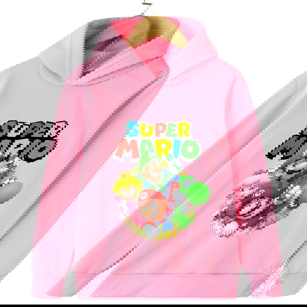 2024 New Game Marios Hoodie Children's Sweatshirt Marios Pullover Fashion Boys and Girls Clothing - Slobuy