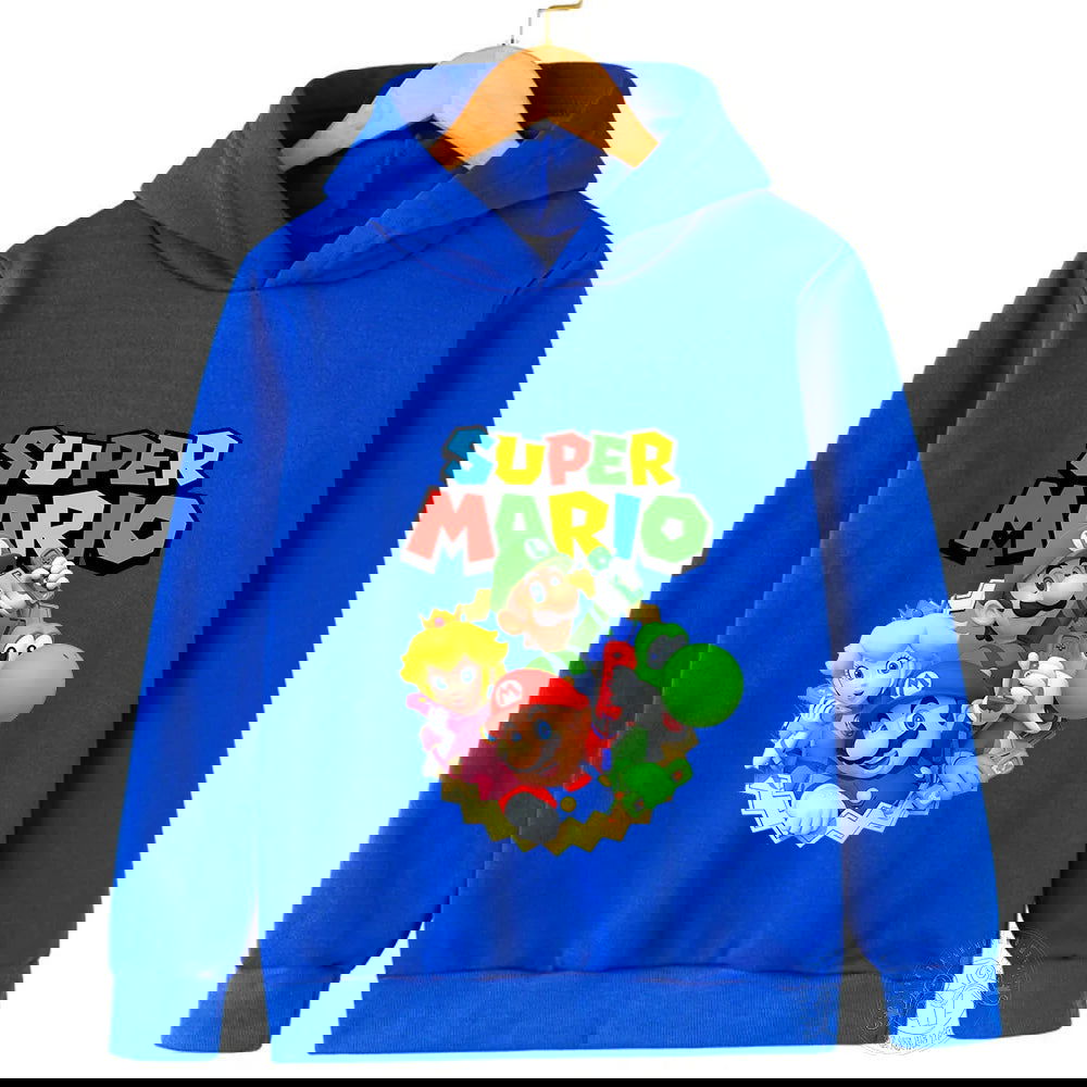 2024 New Game Marios Hoodie Children's Sweatshirt Marios Pullover Fashion Boys and Girls Clothing - Slobuy