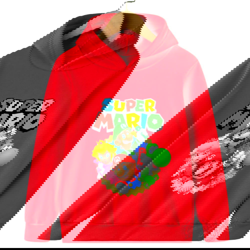 2024 New Game Marios Hoodie Children's Sweatshirt Marios Pullover Fashion Boys and Girls Clothing - Slobuy