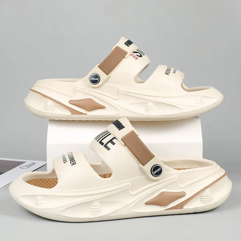 2024 New Men Outdoor Sandals Slippers Beach Comfortable Thick Sole Clogs Men Casual Shoes Garden Shoes Men Women Beach Sandals - Slobuy