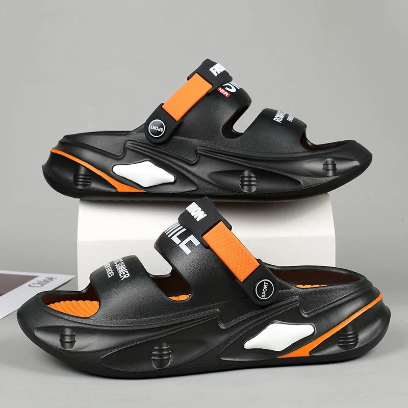 2024 New Men Outdoor Sandals Slippers Beach Comfortable Thick Sole Clogs Men Casual Shoes Garden Shoes Men Women Beach Sandals - Slobuy