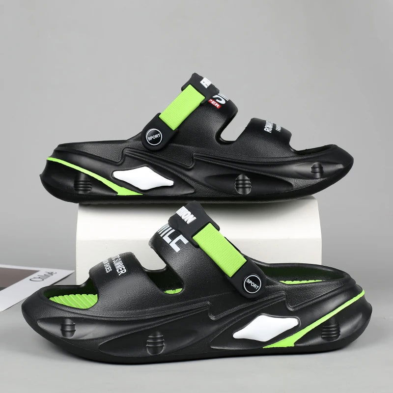 2024 New Men Outdoor Sandals Slippers Beach Comfortable Thick Sole Clogs Men Casual Shoes Garden Shoes Men Women Beach Sandals - Slobuy