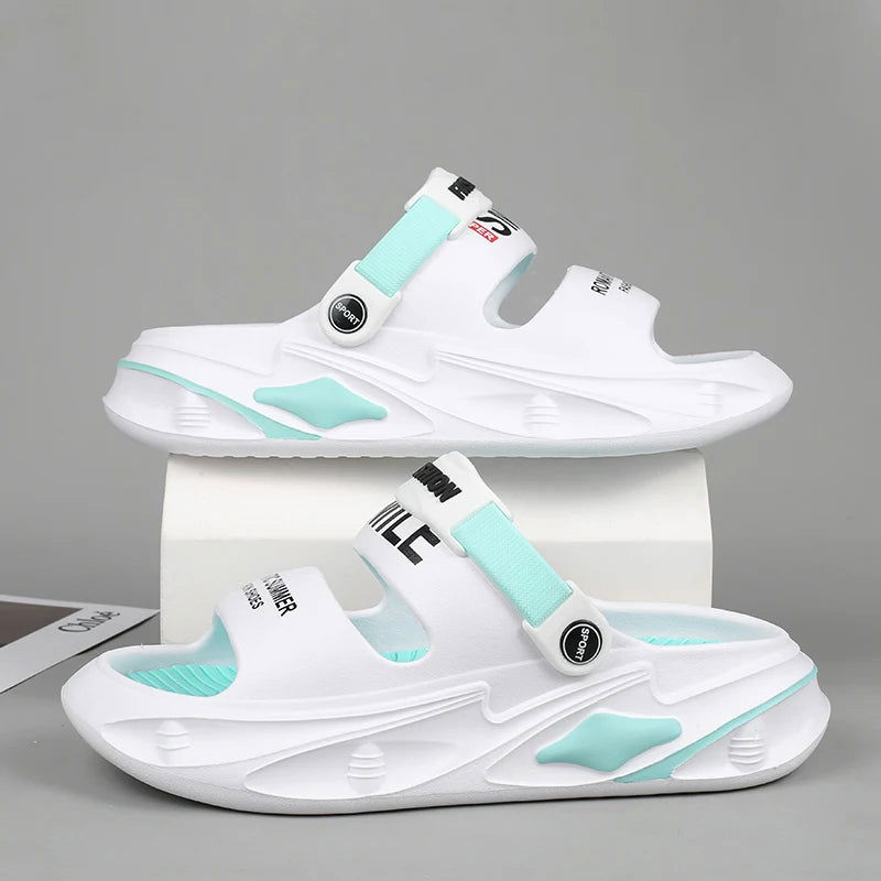 2024 New Men Outdoor Sandals Slippers Beach Comfortable Thick Sole Clogs Men Casual Shoes Garden Shoes Men Women Beach Sandals - Slobuy