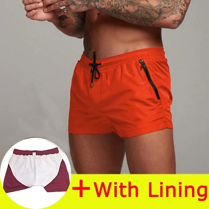 2024 New Mens Swimsuit Sexy Swimwear Men Swimming Shorts Men Briefs Beach Shorts Sports Suits Surf Board Shorts Men Swim Trunks - Slobuy