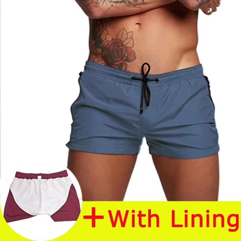 2024 New Mens Swimsuit Sexy Swimwear Men Swimming Shorts Men Briefs Beach Shorts Sports Suits Surf Board Shorts Men Swim Trunks - Slobuy