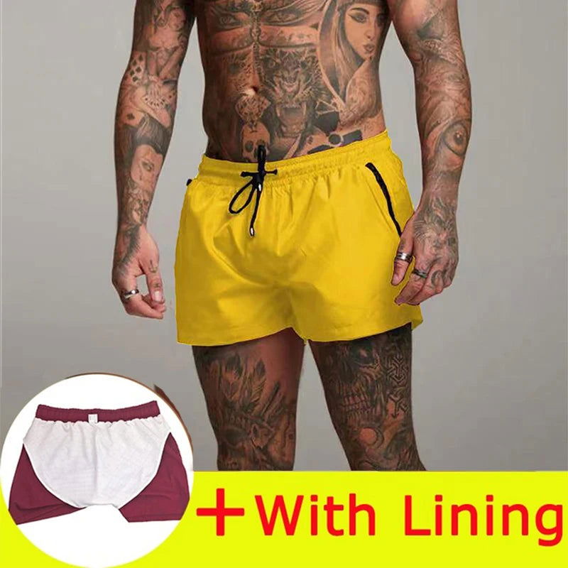 2024 New Mens Swimsuit Sexy Swimwear Men Swimming Shorts Men Briefs Beach Shorts Sports Suits Surf Board Shorts Men Swim Trunks - Slobuy