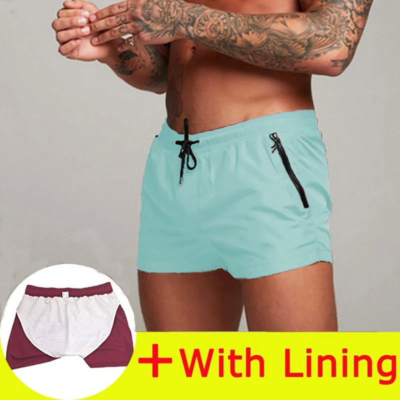 2024 New Mens Swimsuit Sexy Swimwear Men Swimming Shorts Men Briefs Beach Shorts Sports Suits Surf Board Shorts Men Swim Trunks - Slobuy