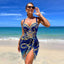 2024 New Two Piece Women Bikini Set Push Up Floral Printed Bikinis Strappy Bandage Swimwear Brazilian Biquini Bathing Suit - Slobuy