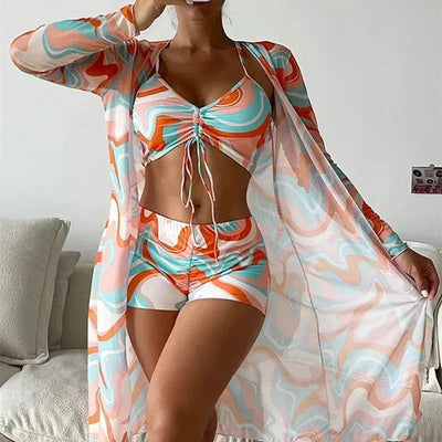 2024 Separate Swimsuits Tankini Set Female Swimwear Sports Beach Wear Two-Piece Bathing Suits Girls Pool Women Swimming Suit - Slobuy