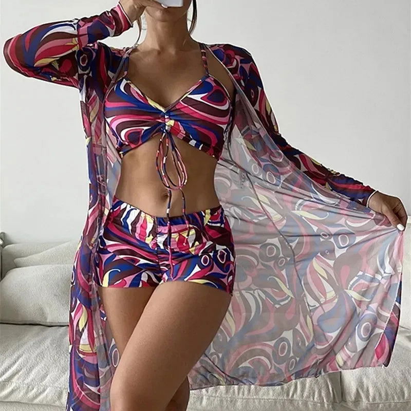 2024 Separate Swimsuits Tankini Set Female Swimwear Sports Beach Wear Two-Piece Bathing Suits Girls Pool Women Swimming Suit - Slobuy